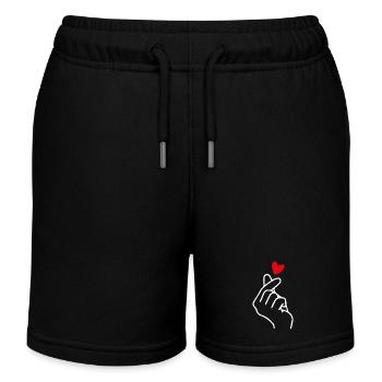 Coeur Signe de la main Symbole K-pop K Drame Corée - Short de jogging enfant bio Stanley/Stella - noir - Devant