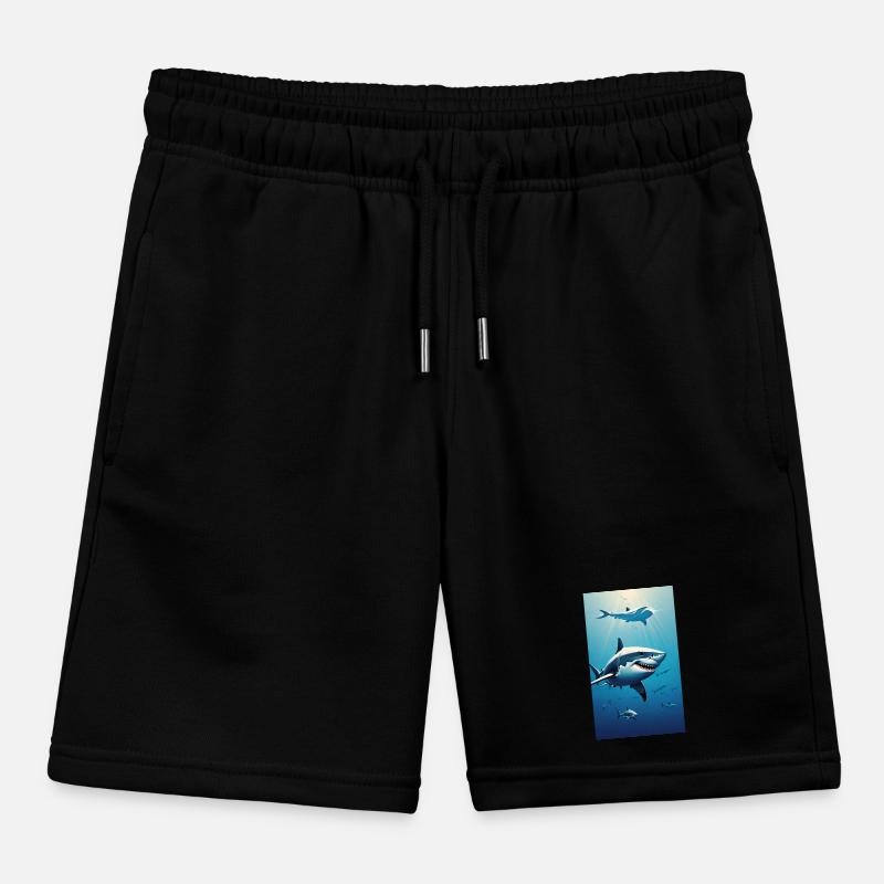 Shark | Great White Shark | Sea Creature | Fish Kids Organic Sweat Shorts by Stanley/Stella