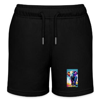 Elephant | Wild Animal | Africa | Children's motifs - Kids Organic Sweat Shorts by Stanley/Stella - black - Front