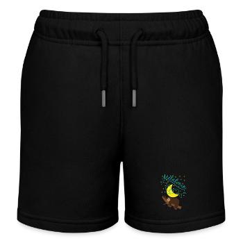 Sweet sleeping sloth with melatonin formula - Kids Organic Sweat Shorts by Stanley/Stella - black - Front