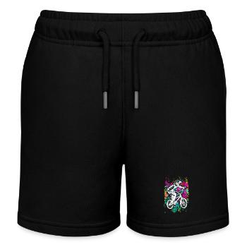 BMX vélo | Roue BMX | Cool BMX | BMX Cadeau - Short de jogging enfant bio Stanley/Stella - noir - Devant