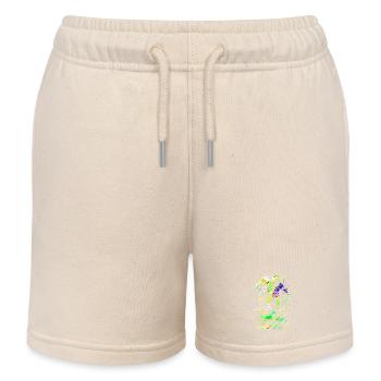 SK8R | Skate | Skater | Skateboard | Skating - Kinder Organic Joggingshorts Mini Bolter von Stanley/Stella - Natur - Vorne