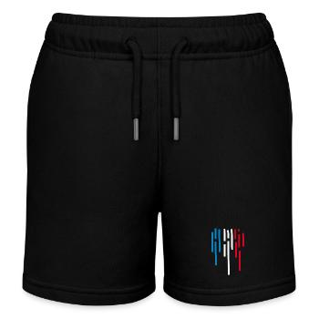 Frankreich Flagge - Kinder Organic Joggingshorts Mini Bolter von Stanley/Stella - Schwarz - Vorne