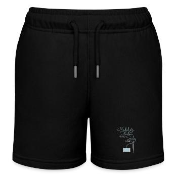 Nadel & Faden halten die Seele zusammen - blau - Kinder Organic Joggingshorts Mini Bolter von Stanley/Stella - Schwarz - Vorne