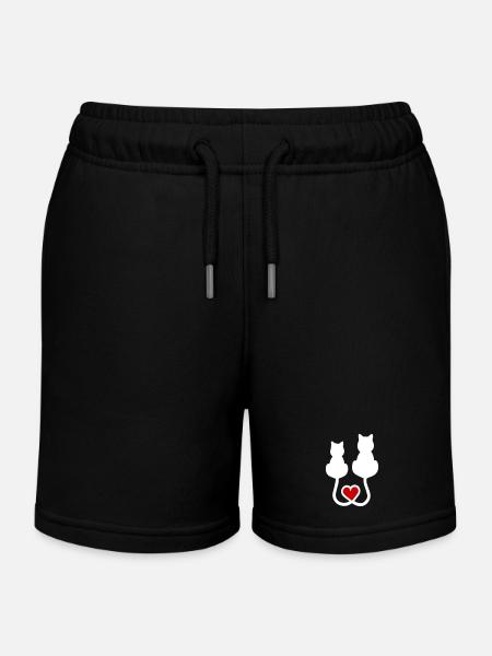 Félin - Short de jogging enfant bio Stanley/Stella - noir
