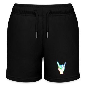 Main avec le symbole Rock-Metal-Satan coloré - Short de jogging enfant bio Stanley/Stella - noir - Devant