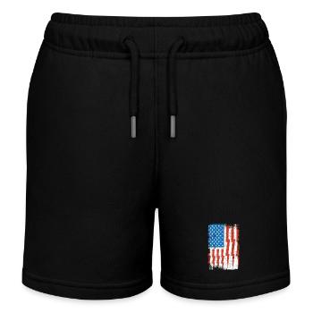 Drapeau américain de l’électricien - Short de jogging enfant bio Stanley/Stella - noir - Devant