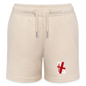 England flag - Kids Organic Sweat Shorts by Stanley/Stella - soft Ecru - Front