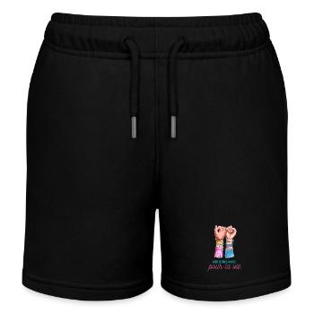Meilleures amies pour la vie - Short de jogging enfant bio Stanley/Stella - noir - Devant