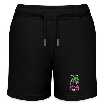 Cheap Science - Kinder Organic Joggingshorts Mini Bolter von Stanley/Stella - Schwarz - Vorne