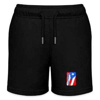 Puerto Rico Flagge - Kinder Organic Joggingshorts Mini Bolter von Stanley/Stella - Schwarz - Vorne