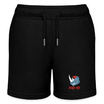 Nashornkopf - Kinder Organic Joggingshorts Mini Bolter von Stanley/Stella - Schwarz - Vorne