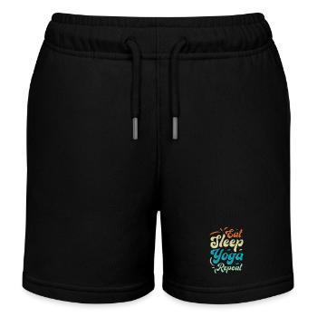 Tous les amateurs de yoga le savent - Short de jogging enfant bio Stanley/Stella - noir - Devant