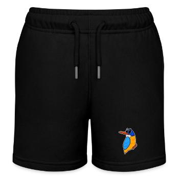Niedlicher Eisvogel - Kinder Organic Joggingshorts Mini Bolter von Stanley/Stella - Schwarz - Vorne