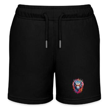 Coole Drache - Kinder Organic Joggingshorts Mini Bolter von Stanley/Stella - Schwarz - Vorne