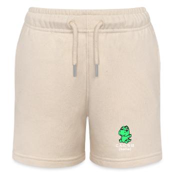 Japan Spruch Comic Anime Dino Manga Zeichentrick - Kinder Organic Joggingshorts Mini Bolter von Stanley/Stella - Natur - Vorne