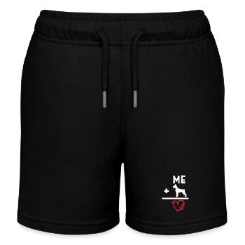 Haustiere Herz Statement Hund Kuscheltier Tiere - Kinder Organic Joggingshorts Mini Bolter von Stanley/Stella - Schwarz - Vorne
