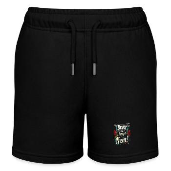 Bevor Du fragst: NEIN! - Kinder Organic Joggingshorts Mini Bolter von Stanley/Stella - Schwarz - Vorne