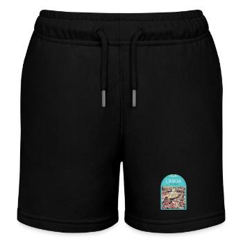 Pantheon-Distrikt von Lissabon, Portugal - Kinder Organic Joggingshorts Mini Bolter von Stanley/Stella - Schwarz - Vorne