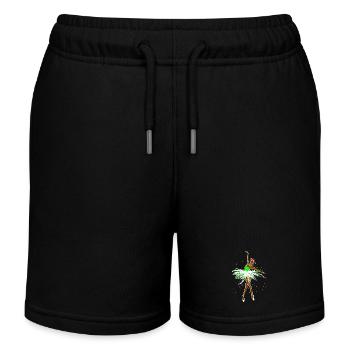 Graffiti Funky Sprayer Illustration Tattoo Kunst - Kinder Organic Joggingshorts Mini Bolter von Stanley/Stella - Schwarz - Vorne