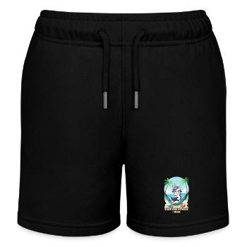 Einhorn mit Buch - Kinder Organic Joggingshorts Mini Bolter von Stanley/Stella - Schwarz - Vorne