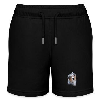 Australian Shepherd - Kids Organic Sweat Shorts by Stanley/Stella - black - Front