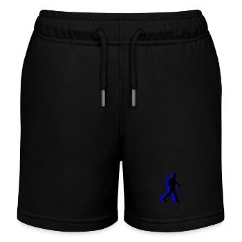 Nordic Walking Mann Symbol - Kinder Organic Joggingshorts Mini Bolter von Stanley/Stella - Schwarz - Vorne