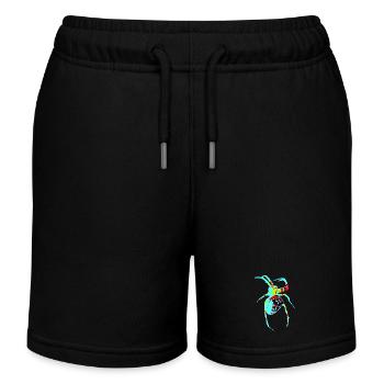 Araignée aux couleurs néon - Short de jogging enfant bio Stanley/Stella - noir - Devant