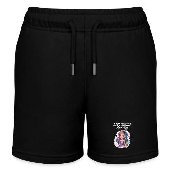 Mein Name ist Lily 2026 - Kinder Organic Joggingshorts Mini Bolter von Stanley/Stella - Schwarz - Vorne