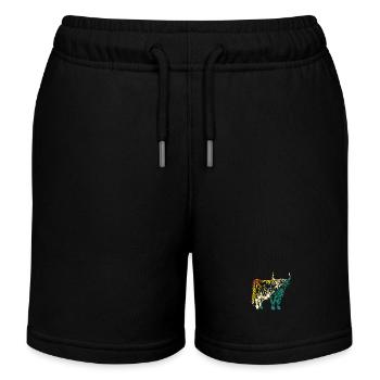 Cow Cattle Highland Cattle - Kids Organic Sweat Shorts by Stanley/Stella - black - Front