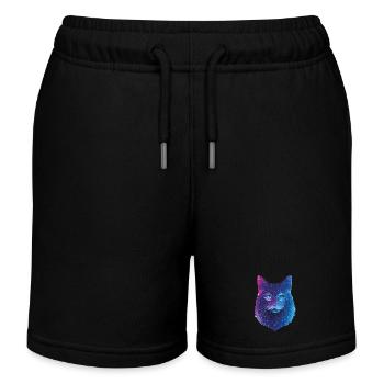 Galaktische Katze - Kinder Organic Joggingshorts Mini Bolter von Stanley/Stella - Schwarz - Vorne