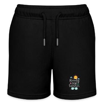 I am Ready for Summer - Kids Organic Sweat Shorts by Stanley/Stella - black - Front