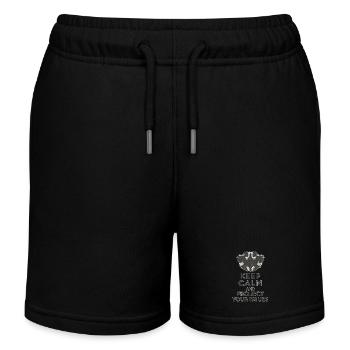 Bewahren Sie Ruhe und projizieren Sie Ihre Probleme - Kinder Organic Joggingshorts Mini Bolter von Stanley/Stella - Schwarz - Vorne