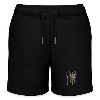 Let's Get Weird Graffiti Spray Drops Slime Fun - Kids Organic Sweat Shorts by Stanley/Stella - black - Front