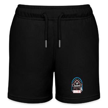 Futsal Jubiläum 10 Jahre Trainerin Spielerin - Kinder Organic Joggingshorts Mini Bolter von Stanley/Stella - Schwarz - Vorne
