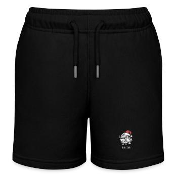 Funny Angler Christmas Petri Xmas Carp - Kids Organic Sweat Shorts by Stanley/Stella - black - Front