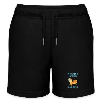 Lizard Blue Tongue - Kids Organic Sweat Shorts by Stanley/Stella - black - Front