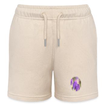 Spending time in the garden Gardening Crocuses - Kids Organic Sweat Shorts by Stanley/Stella - soft Ecru - Front