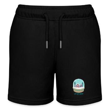 Schneekugel-Dorf im Winter - Kinder Organic Joggingshorts Mini Bolter von Stanley/Stella - Schwarz - Vorne