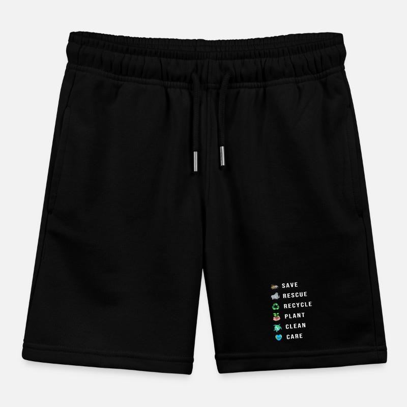 Climate change Environment Environmental protection Kids Organic Sweat Shorts by Stanley/Stella