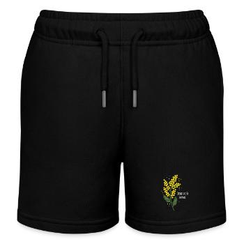 Geliebte Mama Blumen - Kinder Organic Joggingshorts Mini Bolter von Stanley/Stella - Schwarz - Vorne