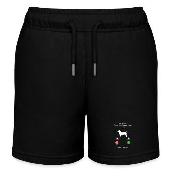 My Petite Basset Griffon Vendeen Is Calling Dog - Kids Organic Sweat Shorts by Stanley/Stella - black - Front