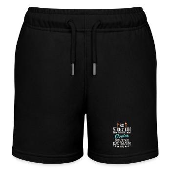 Cool industrial clerk - Kids Organic Sweat Shorts by Stanley/Stella - black - Front