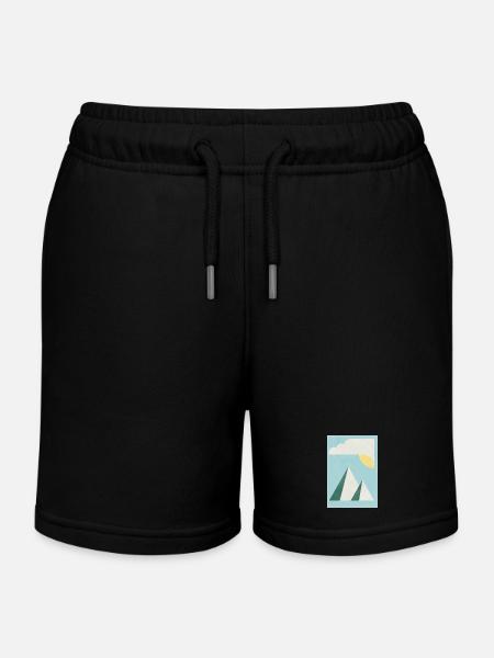 Montagnes - Short de jogging enfant bio Stanley/Stella - noir