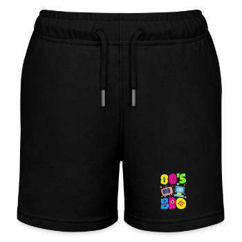 Retour rétro au design vintage des années 80 - Short de jogging enfant bio Stanley/Stella - noir - Devant