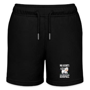 Mir Reichts Ich Geh In Den Kuhstall Landleben - Kinder Organic Joggingshorts Mini Bolter von Stanley/Stella - Schwarz - Vorne