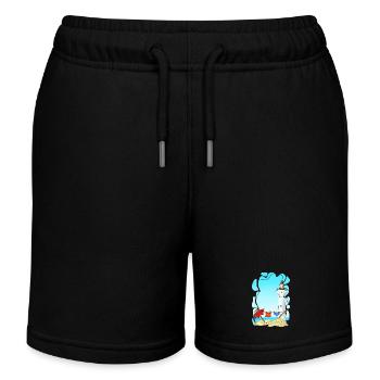 Lighthouse on Sunny Beach - Kids Organic Sweat Shorts by Stanley/Stella - black - Front