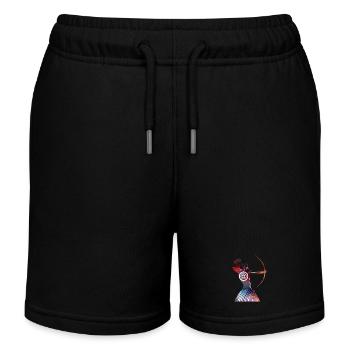 Colorful Shield Archer - Kids Organic Sweat Shorts by Stanley/Stella - black - Front