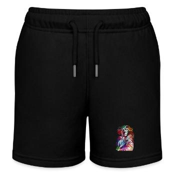 The Lion's Symphony of Colors - Kids Organic Sweat Shorts by Stanley/Stella - black - Front