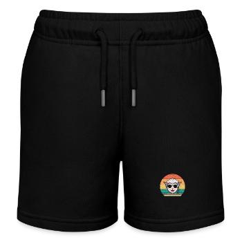 Schäfer Schaf - Kinder Organic Joggingshorts Mini Bolter von Stanley/Stella - Schwarz - Vorne